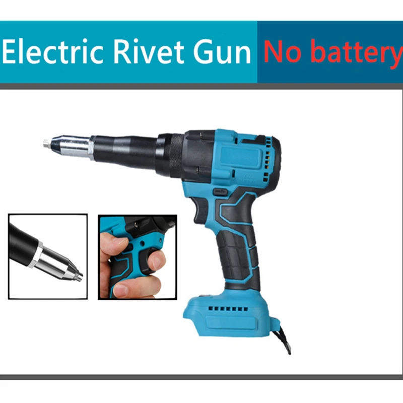 2.4-4.8mm With LED Light Rivet Nut Gun Drill Riveting Tool Powerful Electric Rivet Gun Automatic Rivet Nut Gun Rivet Tool