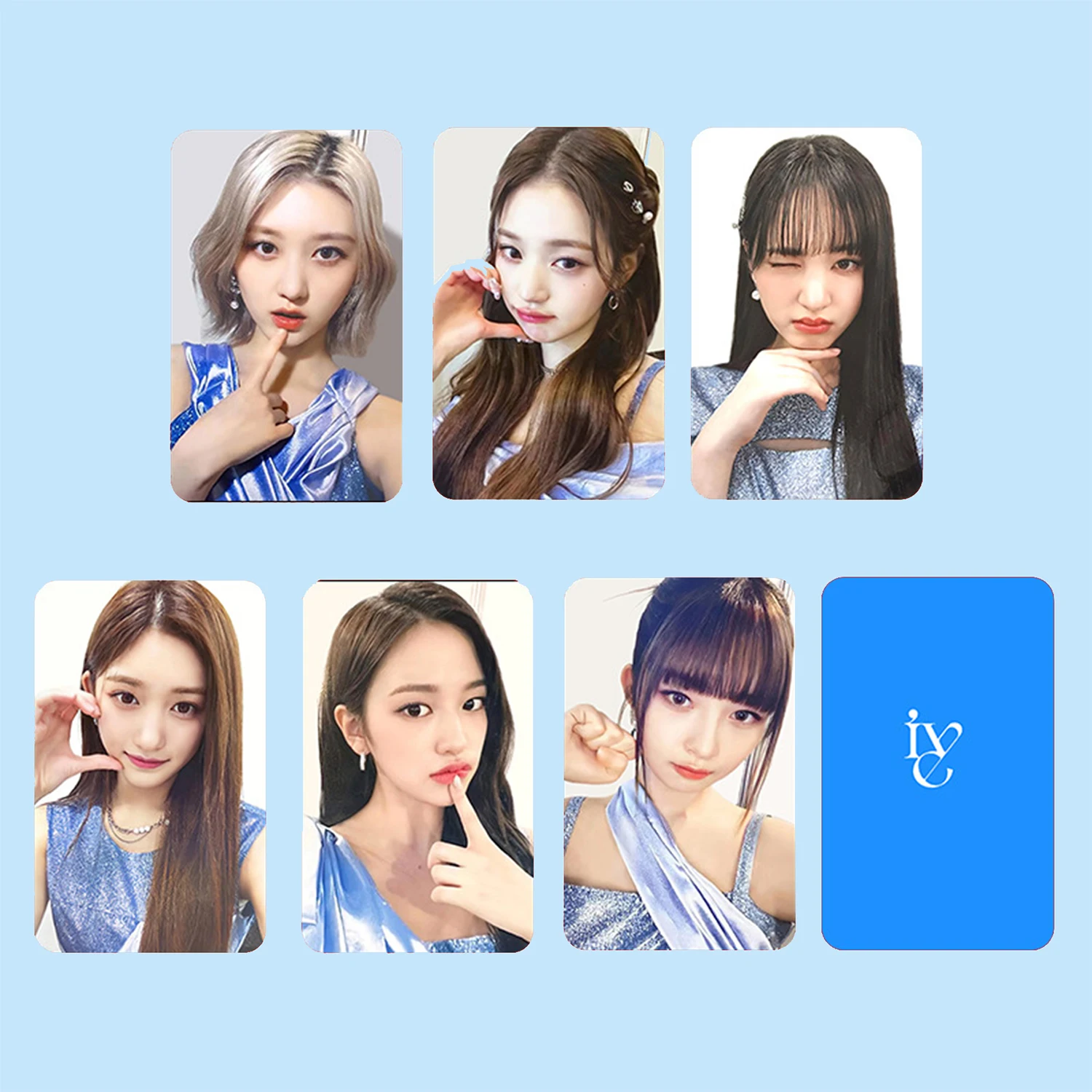 

6 шт. KPOP IVE SBS Прямая запись Phtocards двойная селфи ломо-карты WonYoung YuJin LIZ карточки для дайвинга
