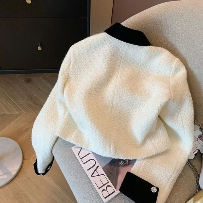 Женские куртки в стиле пэчворк короткое пальто с длинным рукавом элегантный