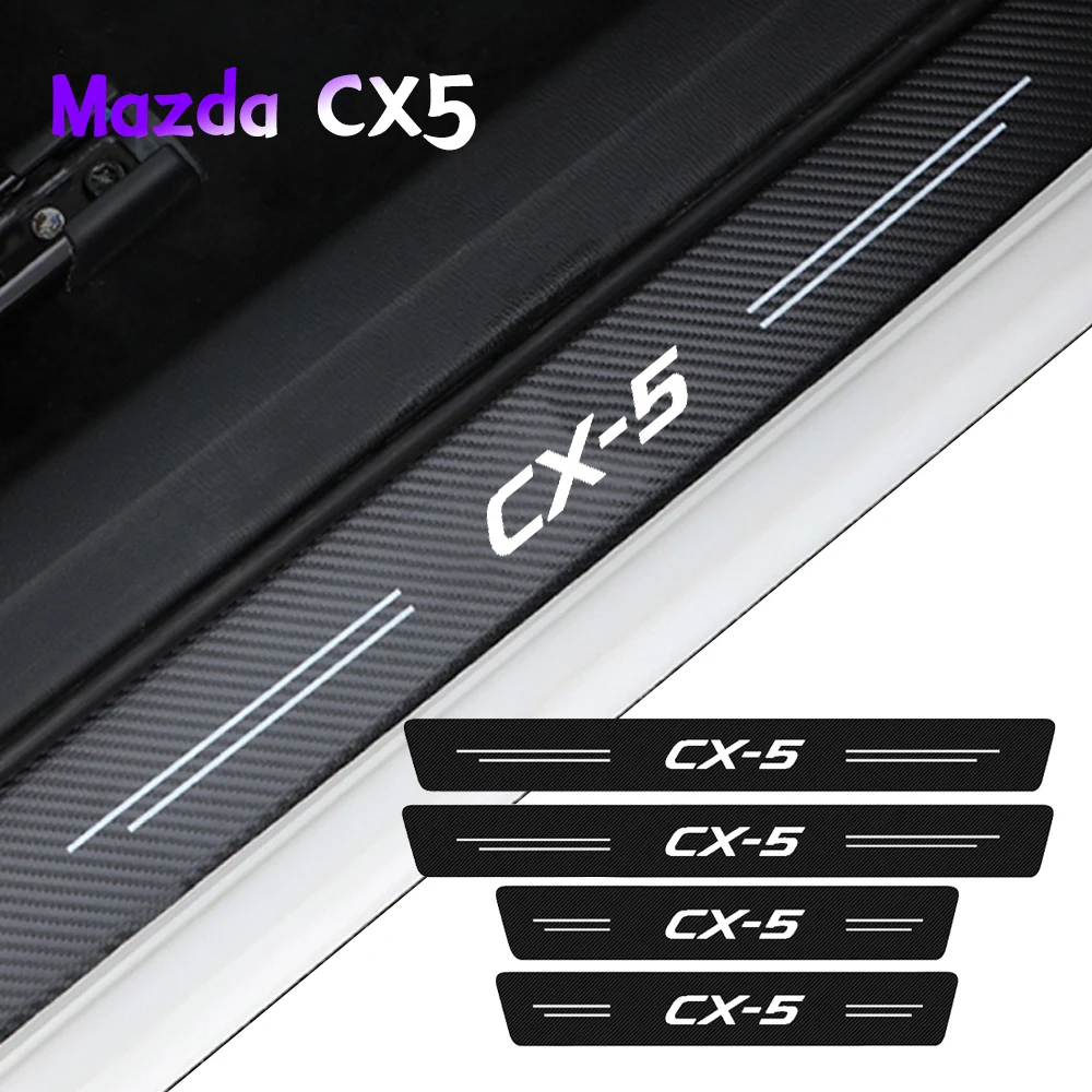 

4X Car Door Threshold Sill Sticker For Mazda CX5 CX 5 2012 2013 2014 2015 2016 2017 2018 2019 2020 2021 KE KF Tuning Accessories