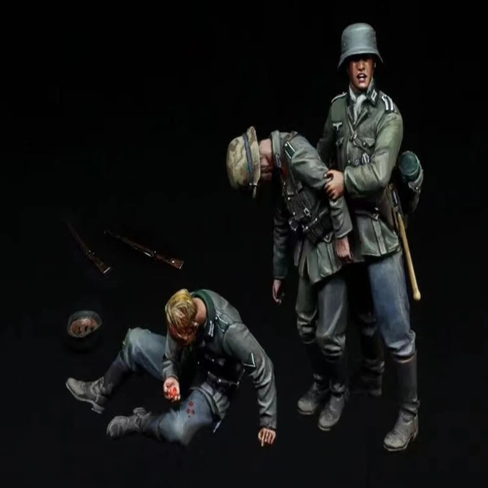 

NX World War II Soldier *3 Model Resin Model Kit Tumei Colorless Self-assembling Resin Doll Military Action Doll