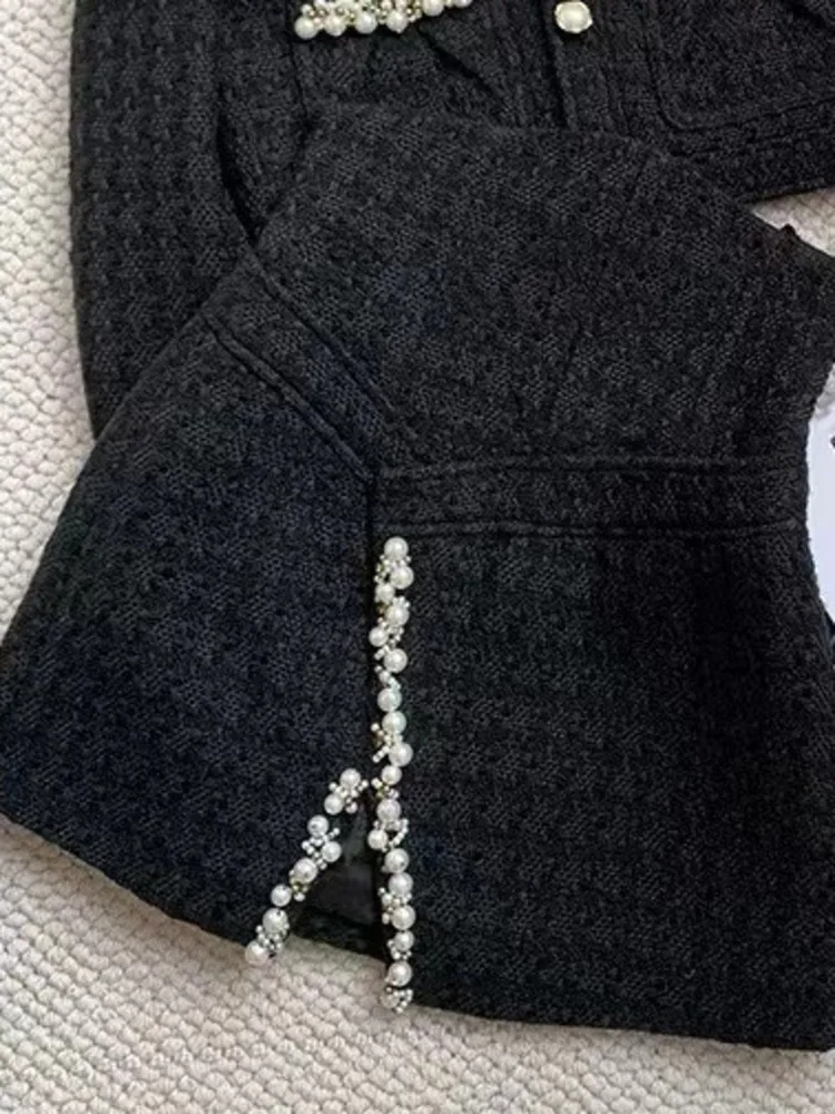 UCXQ Элегантный женский комплект в корейском стиле с бриллиантами и круглым