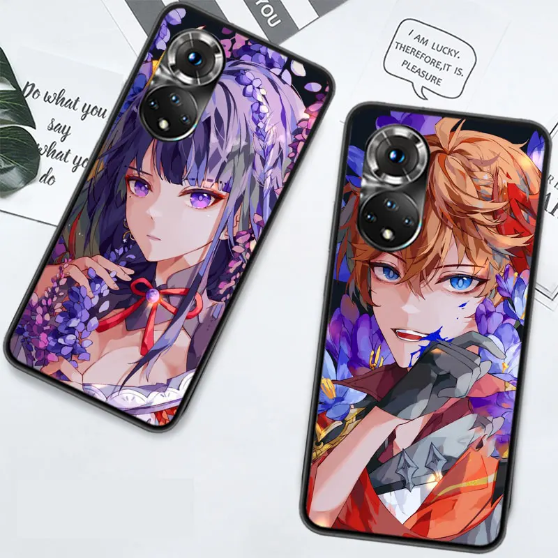 Чехол для телефона Genshin Impact Raiden Shogun Huawei P Smart 2021 Y5 Y6 Y7 Y9 Honor 50 20 Pro 10 10I 9 9X Y9S 8 8A 8X 8S 7S