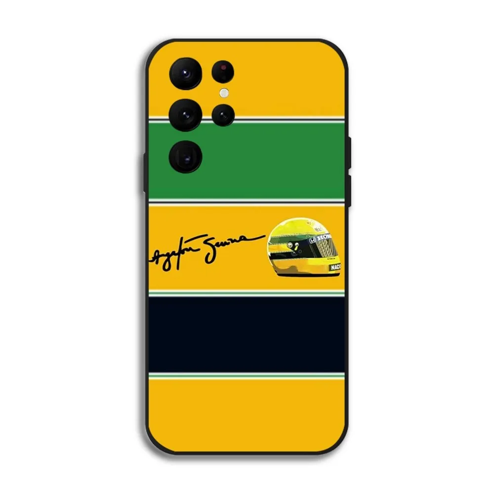 D-Driver S-Senna F1 Ayrton Tacing Phone Case For Samsung Galaxy S25 S24 S22 S23 Ultra S21 S20 Plus 5G Protective Silicone Funda