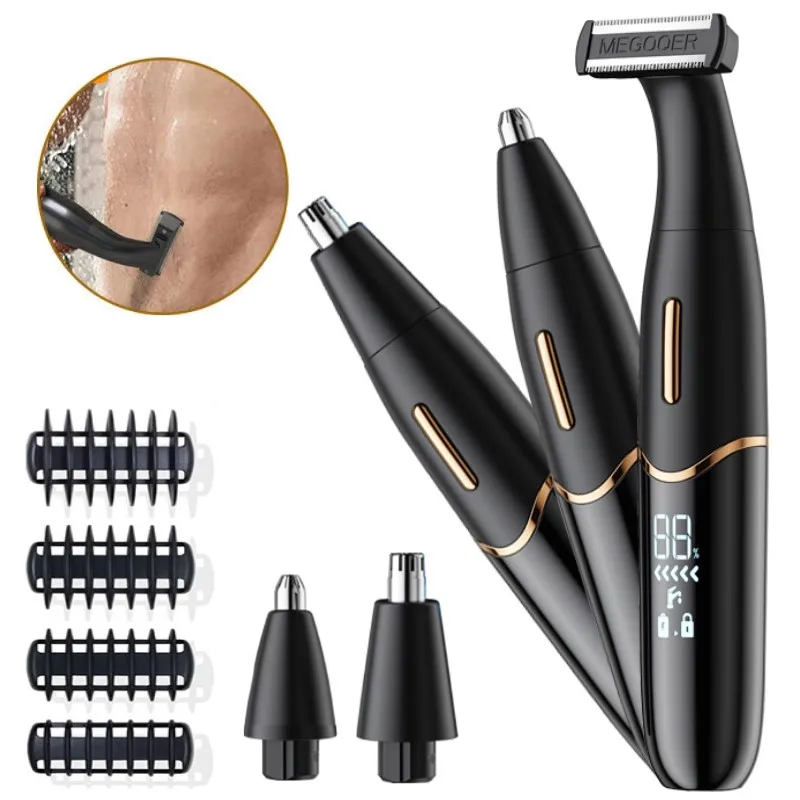 For Men Bikini Epilator Rechargeable Razor Body Grooming Clipper Shaving Kit