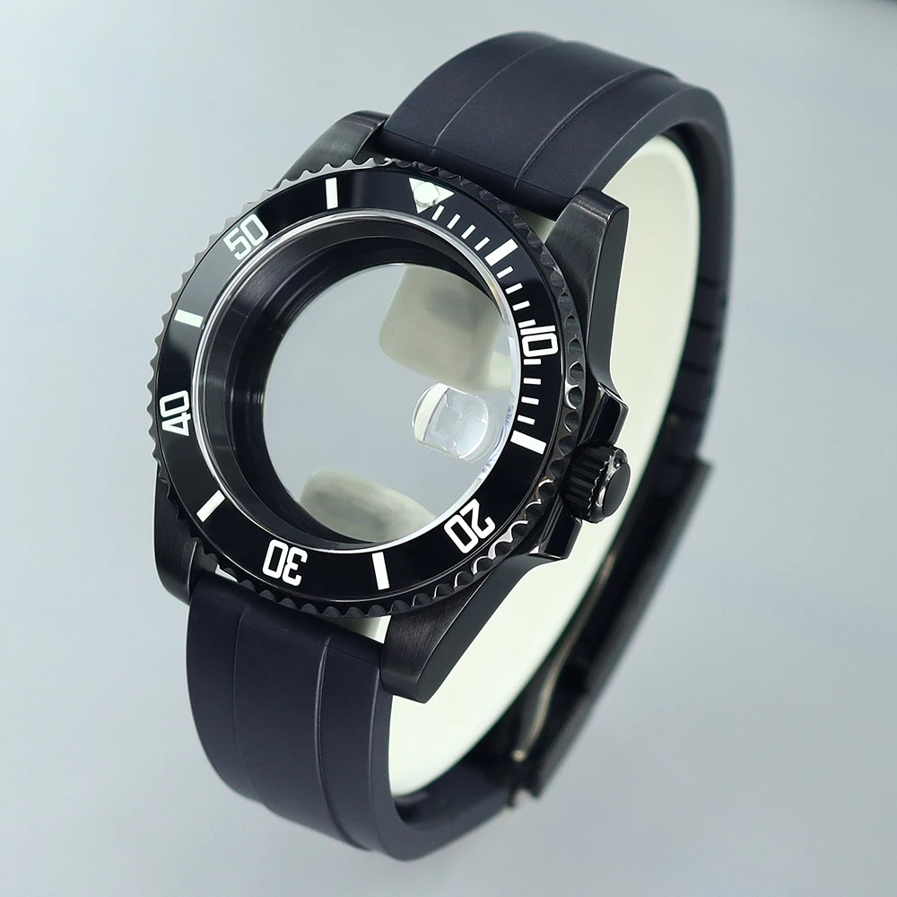 Корпуса для часов 40 мм резиновые ленты черный синий зеленый SUB керамический