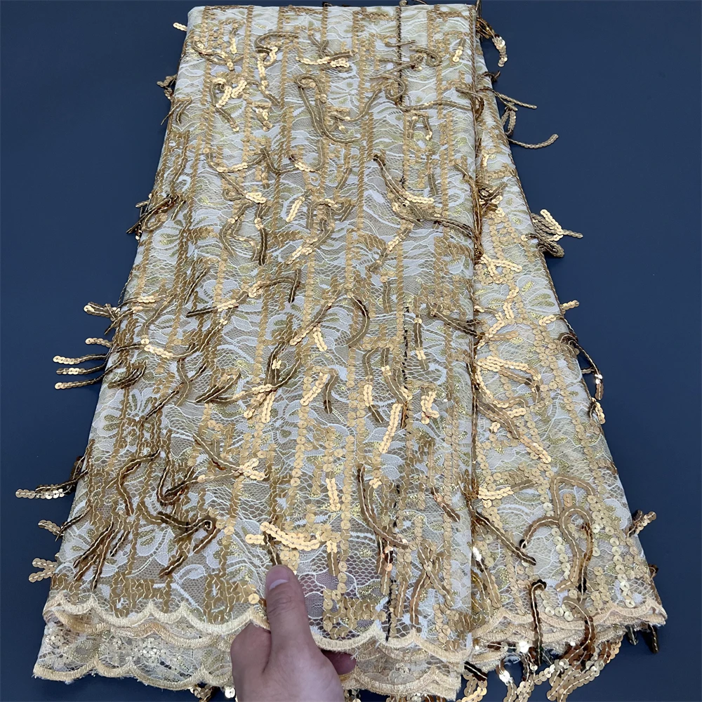 Африканский нигерийский гипюр вышитая тюль кружевная ткань праздничное платье