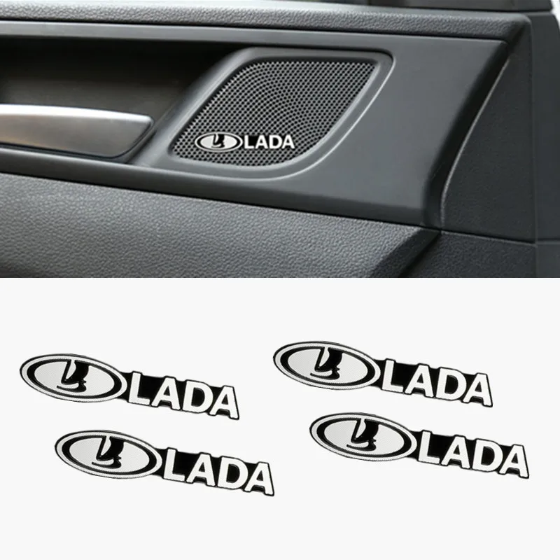 4 шт. алюминиевые 3d-эмблемы для динамиков LADA VESTA XRAY NIVA kalina priora granta | Автомобили и