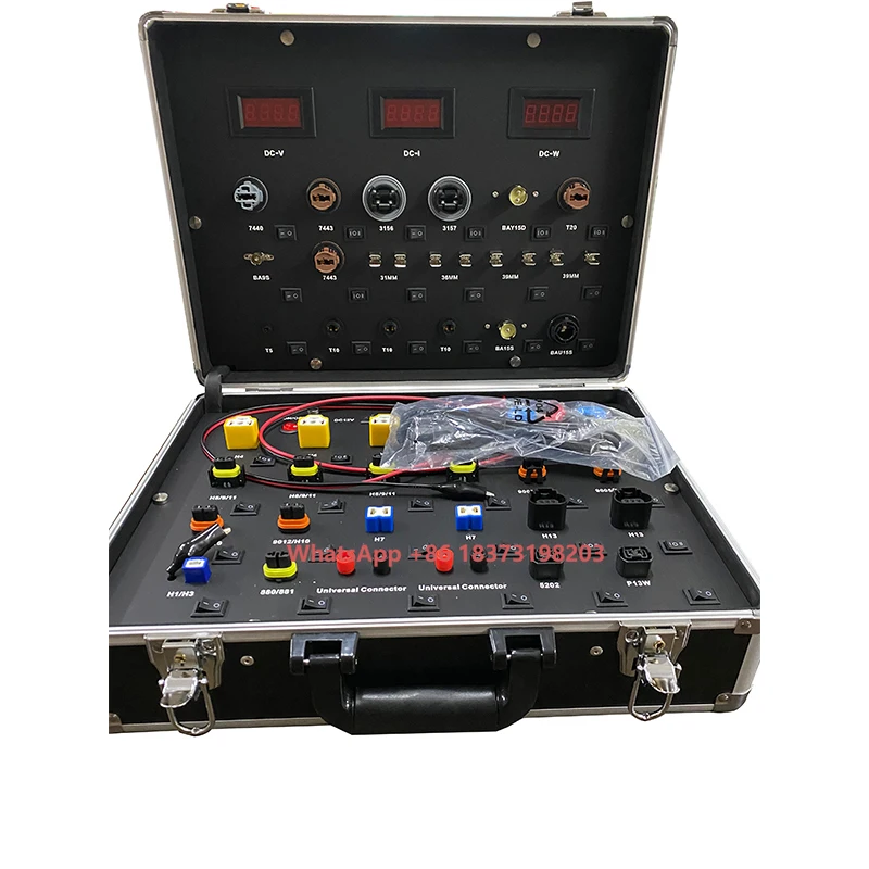 Фото AC265V DC12V Автоматическая светодиодная лампа Тестер ЖК-экрана 1156 1157 7443 Светодиодный светильник H4 H7 H11 9005 C5W T10 T20 Автомобильная лампочка Тестовая коробка питания №1