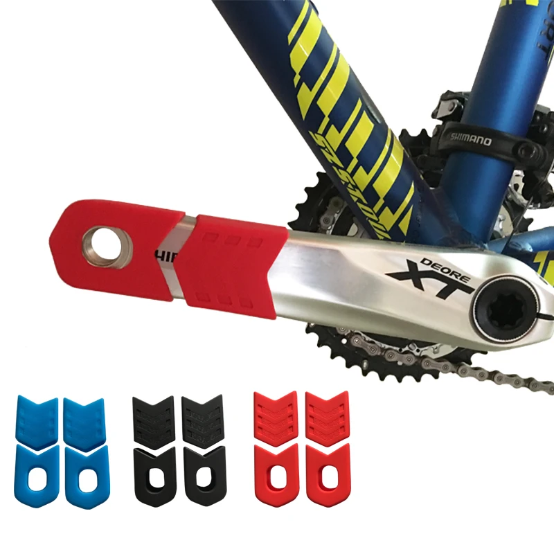 

4Pcs Mountain Bike Crank Cover Silicone Arm Sleeve MTB Road Bike Crankset Anti Scratch Protective Chainwheel Crank Protector