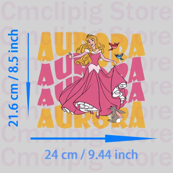 Нашивки для одежды Sleep Beauty Aurora термонаклейки детей аппликации в полоску