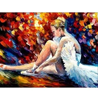 5d diamond painting oil painting white dress dancer full drill by number kits diy diamond set arts craft decorations