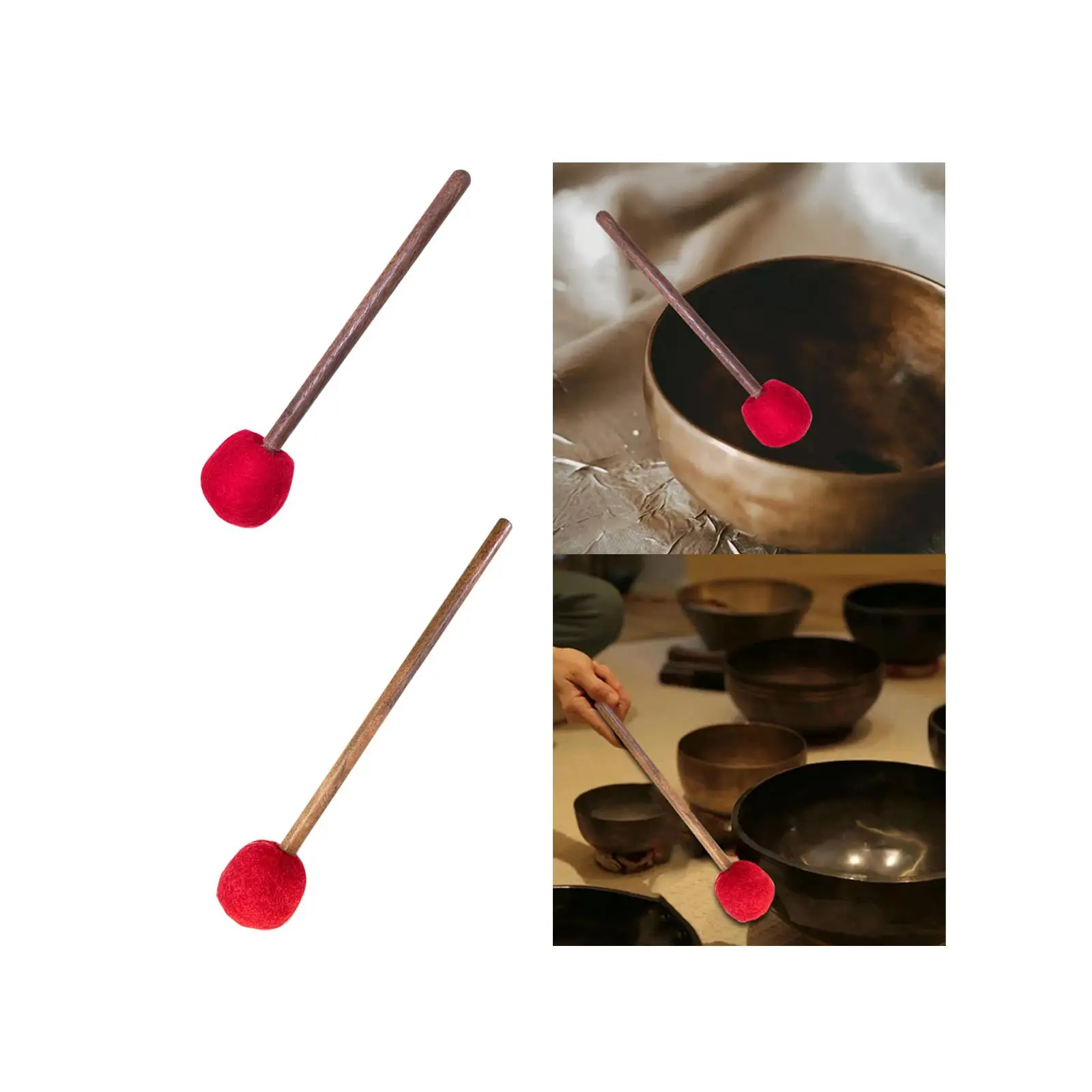 Звуковая чаша молоток легко захватывается сменный шерстяной войлок аксессуар