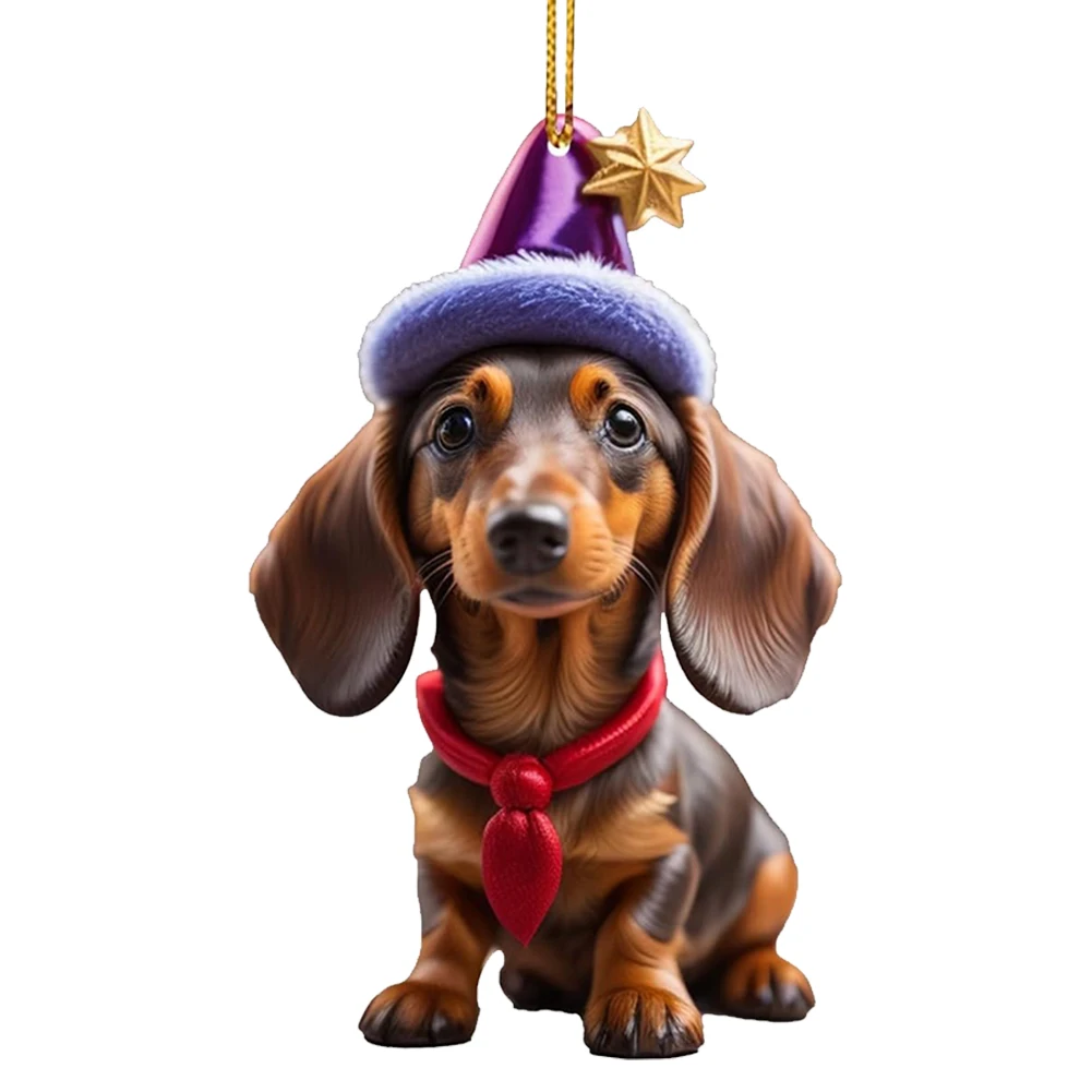 Рождественское подвесное украшение для собаки декоративная оконная вешалка