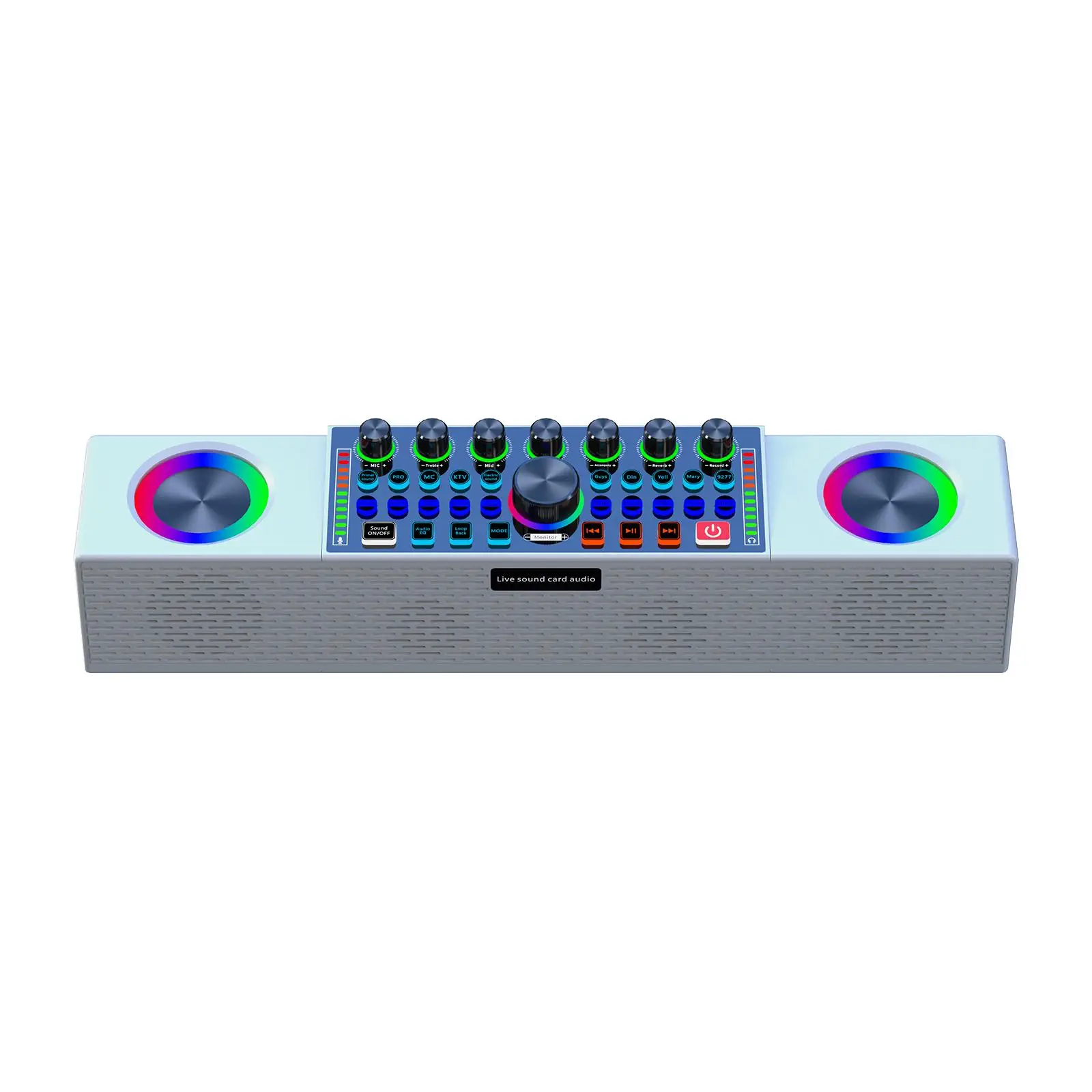 

Live Sound Card Audio Mixer Digital Chip Sound Audio Mixer Board Webcast Live Streaming Sound Card for Game Karaoke KTV PC Phone