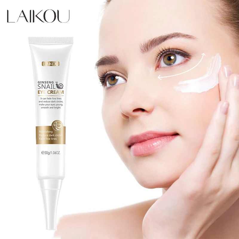 

LAIKOU 30g Snail Eye Cream Niacinamide Whitening Moisturizing Remove Dark Circles Anti Aging Eye Bags Puffiness Fades Fine Lines