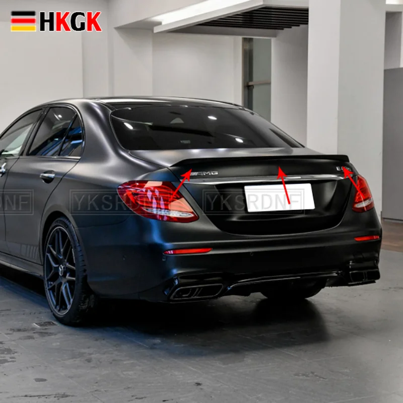 

Спойлер для Mercedes Benz W213 2016 2017 2018 2019-21 E-class E200 E300 E320 E63 высококачественный спойлер из АБС-пластика для заднего крыла автомобиля