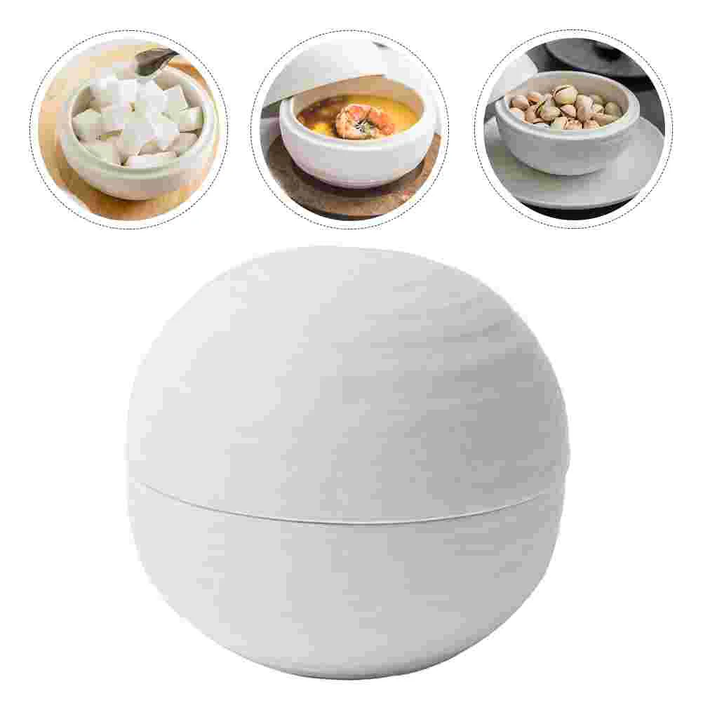 

Bowl Ceramic Soup Pot Stew Chinesesalt Lid Cups French Onion Korean Bowls Custardegg Shaker Pepper Small Porcelain Cooker