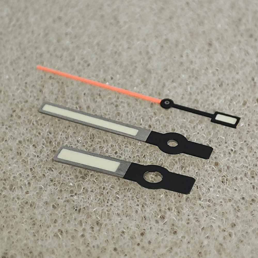 Watch accessories needle three hands C3 green luminous orange second hand for NH35/36/4R/7S movement dial case MOD