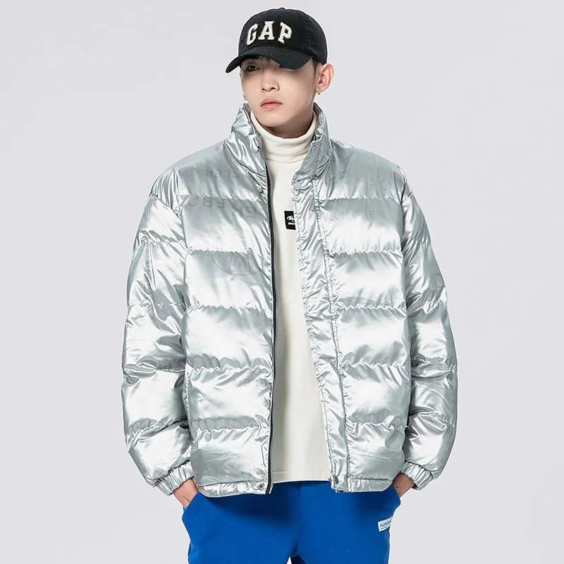 New Warm Thick Men Parka Jackets Winter Casual Mens Outwear Coats Solid Stand Collar Male Windbreak Cotton Padded Down Jacket