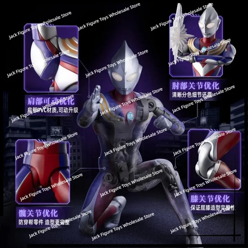 Фото Новая коллекционная фигурка Blokees Ultraman Tiga Legend Edition, 6 дюймов, шарнирная, из ПВХ, с функцией быстрого соединения, подарок на день рождения №3