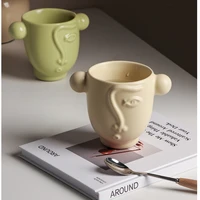 260ml creative abstract face mug porcelain personalized coffee tea water milk cup handmade nordic home kitchen table decor gifts