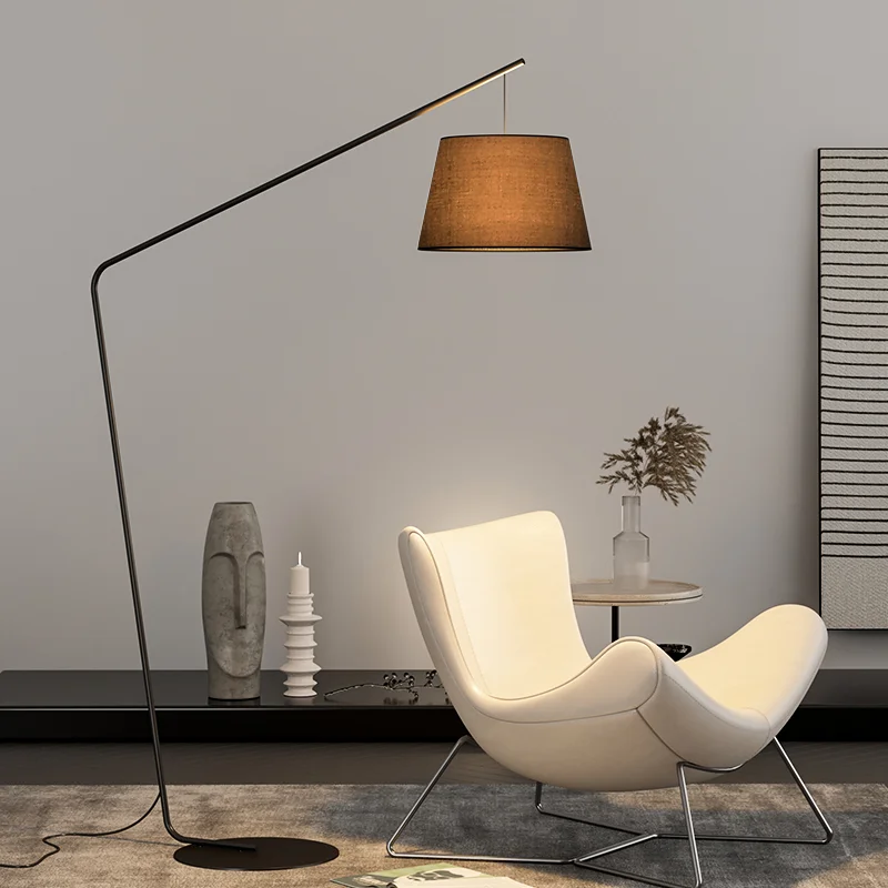 

Scandinavian Hotel Living Room Remote Dimming Led Floor Lamps Bedroom Study Standing Lights Sofa Standing Light Home Decor