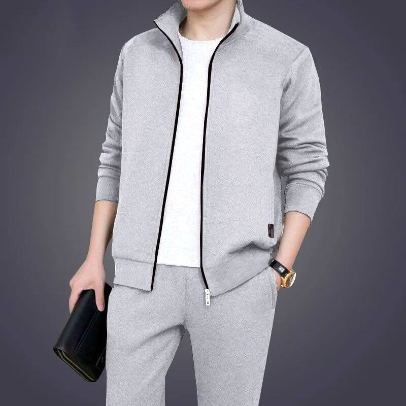 Mens Casual Tracksuits Sportswear Jackets + Pants Two Piece Sets Male Fashion Solid Jogging Suit Men Outfits Gym Clothes Fitness 2 Mens Casual Tracksuits Sportswear Jackets + Pants Two Piece Sets Male Fashion Solid Jogging Suit Men Outfits Gym Clothes Fitness 2