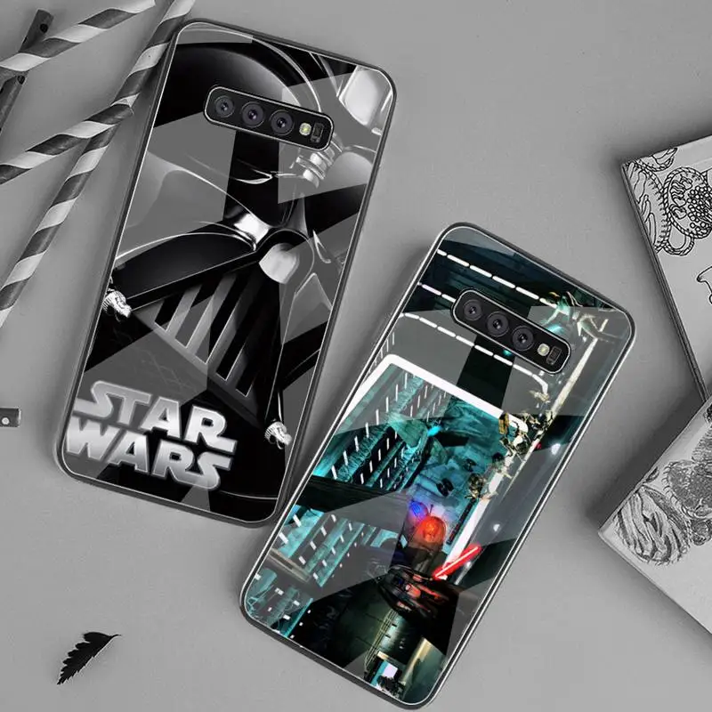 

Star Wars Darth Vader MILLENNIUM FALCON Phone Case Tempered Glass For Samsung S20 Ultra S7 S8 S9 S10 Note 8 9 10 Pro Plus Cover