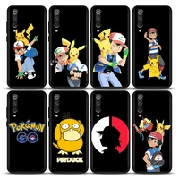phone case for xiaomi mi a2 8 9 se 9t 10 10t 10s cc9 e note 10 lite pro 5g soft silicone case cover anime pokemon ash