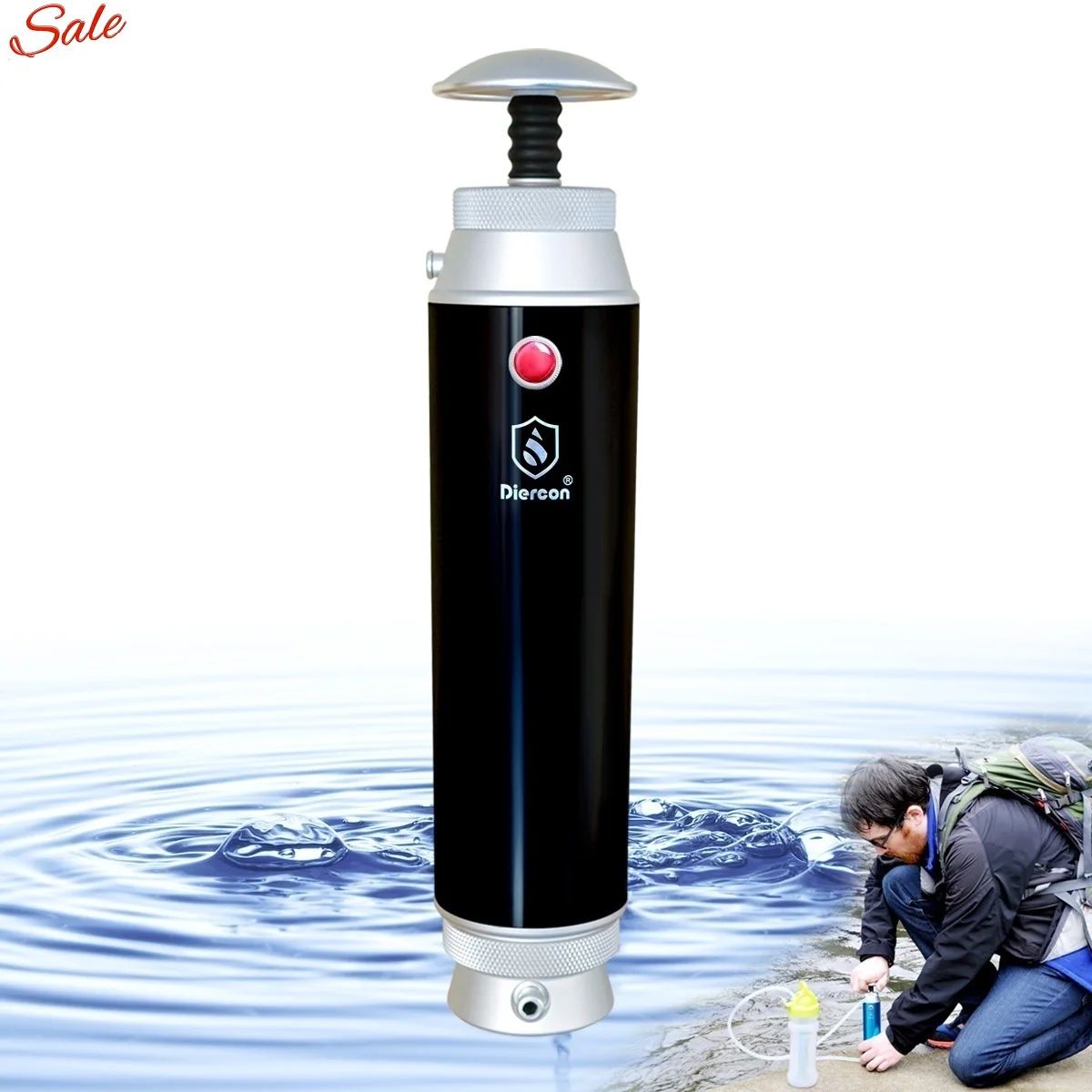 

Diercon Hot Sales Portable Water Purifier The Expedition Water filter have a 99.9999% filtration rate for Outdoor (KP01)
