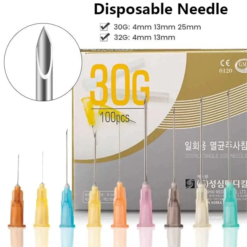 

Disposable Plastic Medical Beauty 18G,30G,25G,27G,31G,32G,34G Painless Small Needle Sterile Injector Micro Hypodermic Needle