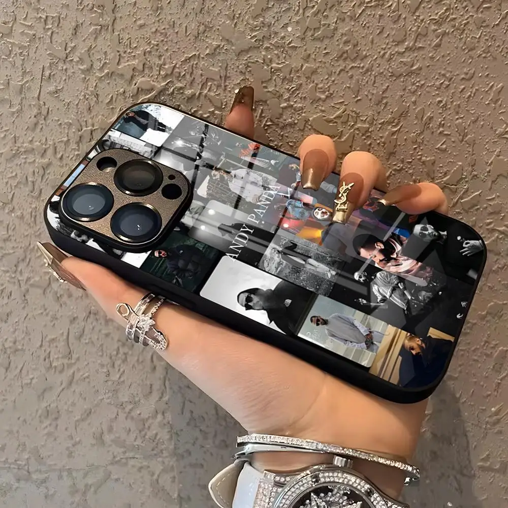 Чехол для телефона Hajime MiyaGi Andy Panda IPhone 16 15 14 Pro 11 13 12 Mini XS XR Max 6 8 7 Plus SE Glass Luxury Design Cove