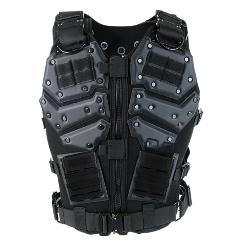 Airsoft Tactical TF3 Vest Waistcoat With 2 5.56 Magazine Pouches Black Outdoor Paintball CS Wargame Protective Hunting Vest