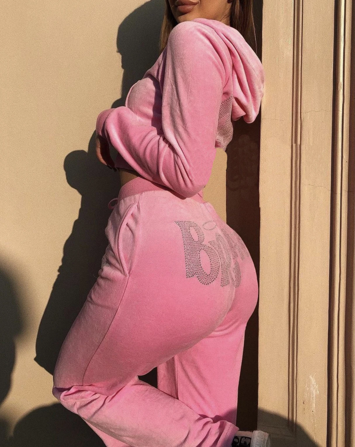 Женский бархатный костюм Y2K Дамская спортивная одежда уличная Дамский клубный