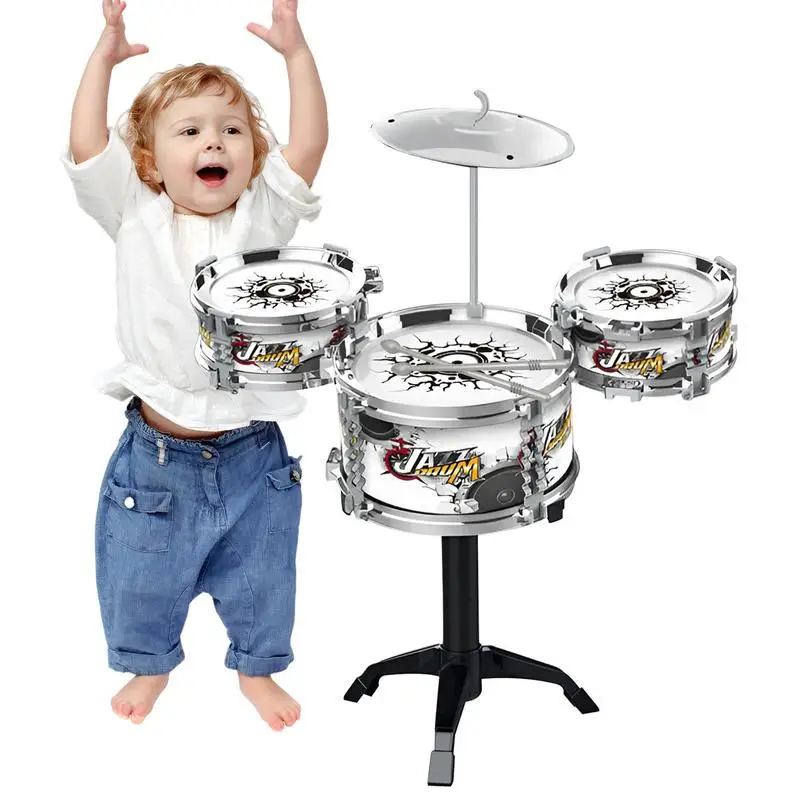 

Детский барабанный Набор для начинающих, детский барабанный Набор для обучения игре на большой барабанной головке, поддержка маленьких ножек, навыки для ухода за детьми