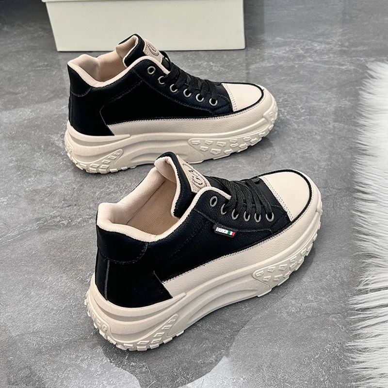 Туфли женские повседневные кроссовки белые теннисные туфли на платформе 2024