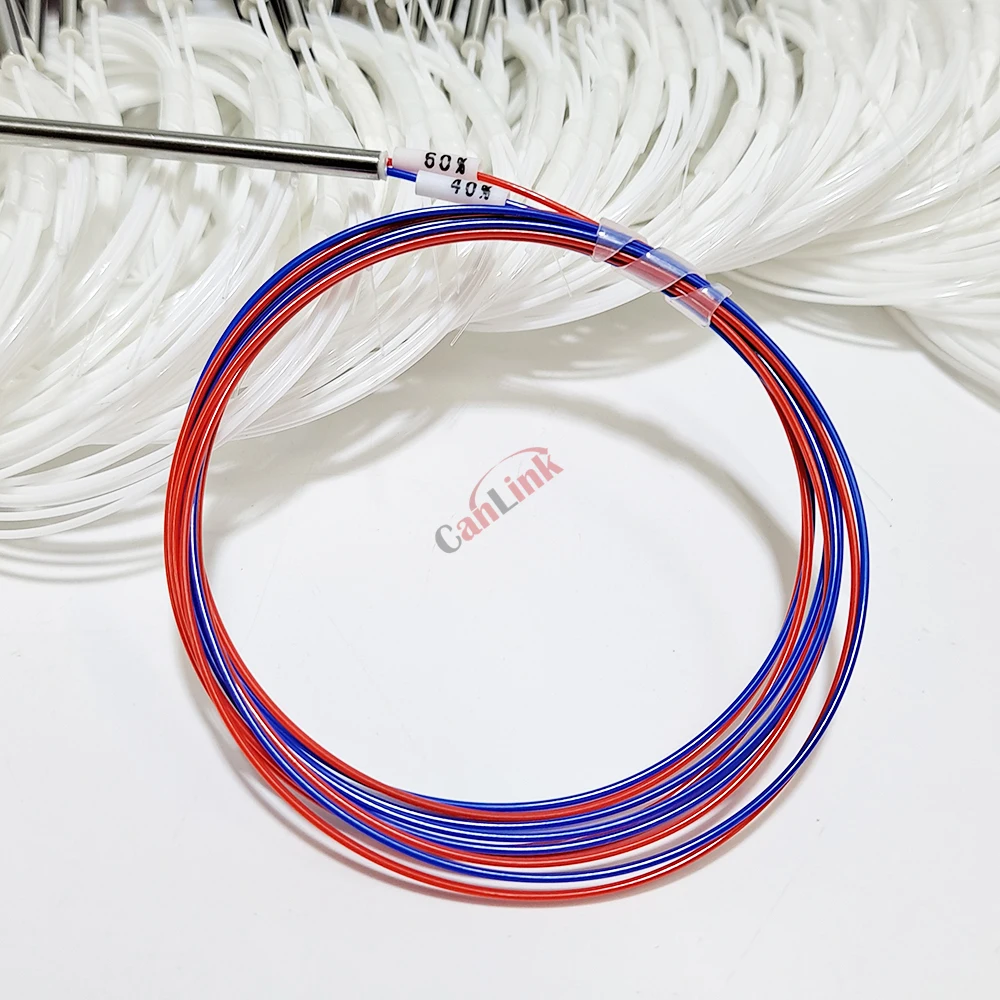 10pcs 2/98 1/99 30/70 40/60 50/50 Different Types 1x2 0.9mm Unbalanced Coupler Fiber Optic FBT Splitter, Without Connectors