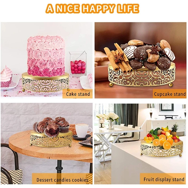 8/12 дюймов Круглая металлическая для подставки пирожных держатель Десерт Сыр