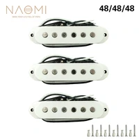 naomi 3pcs 48mm pickup magnet guitar coil pickup for electric guitar neck middle bridge set ceramic guitar parts accessories