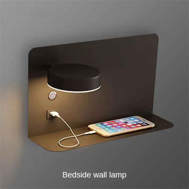 

Bedside Lamp Comfortable Not Dazzling Simple Style Interface Fashion With Switch For Bedroom Study Living Room Led Wall Lights