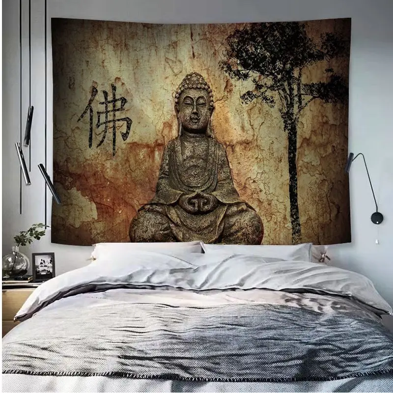 Индийский Будда медитация DIY настенный гобелен дешевый хиппи богемный гобелены