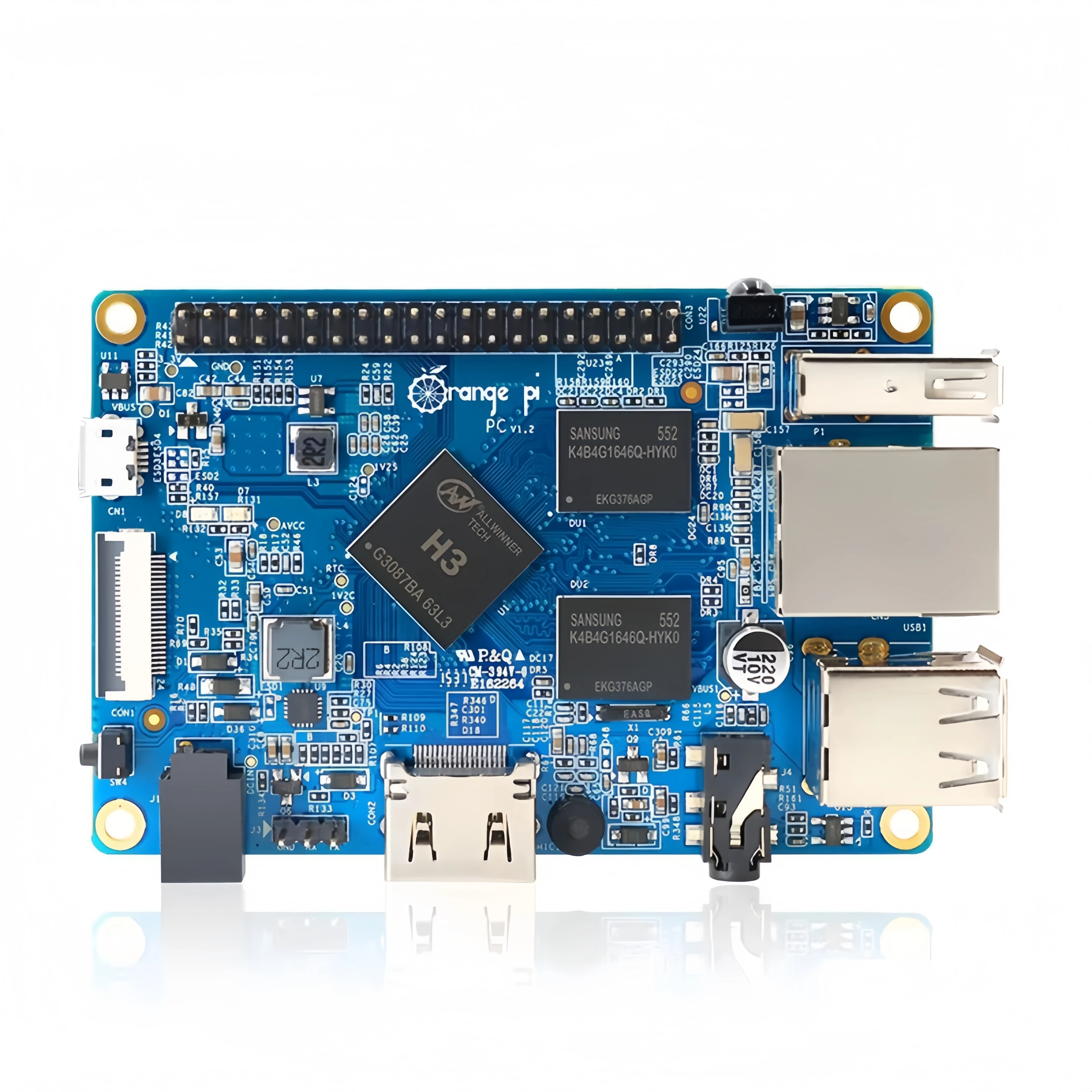 Фото Компьютер OrangePi с чипом Quanzhi H3, 1 ГБ памяти, плата для программирования с открытым исходным кодом, в наличии, комплект для разработки ПО №2