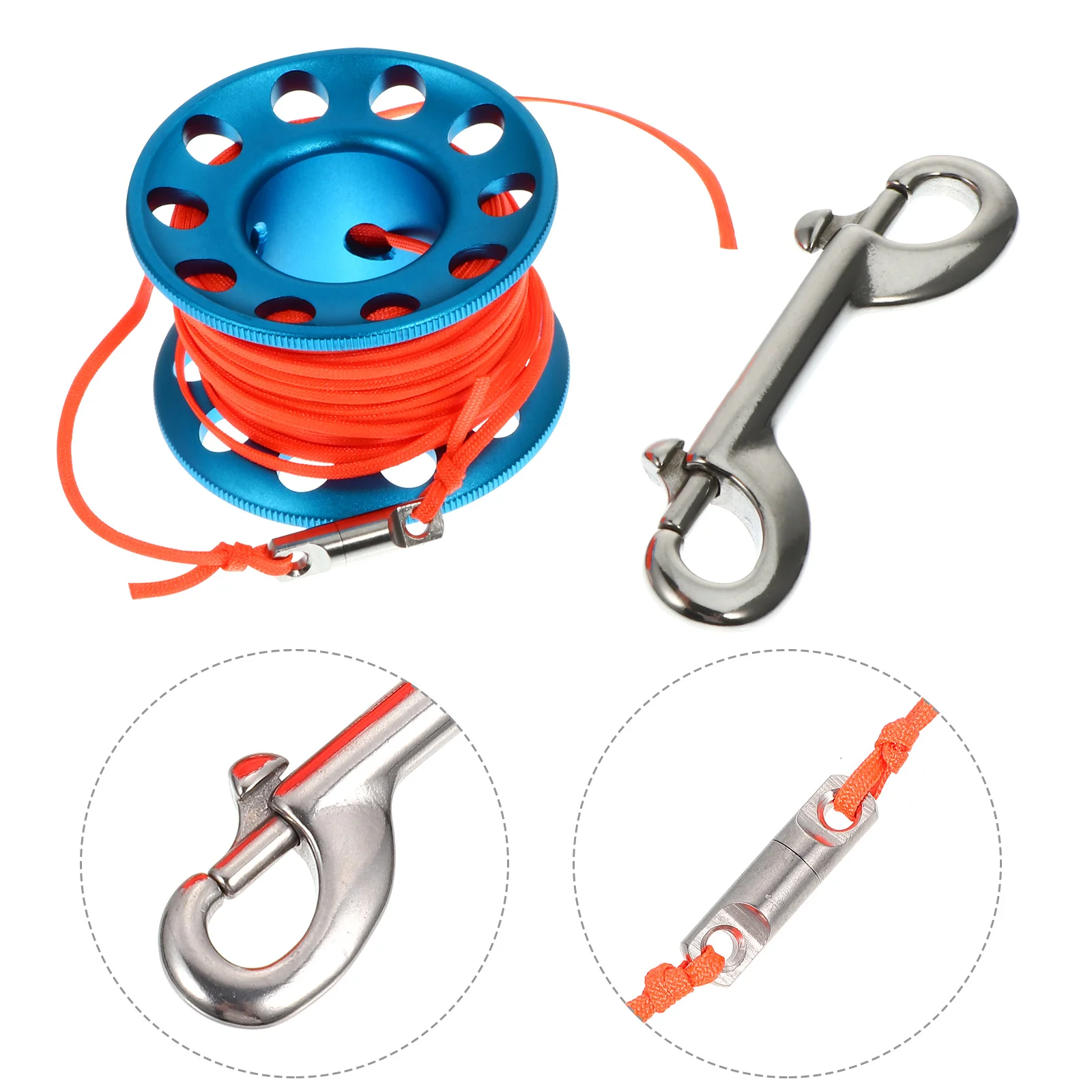 

Diving Spool Scuba Gear Signal Buoy Reel Tools Underwater Accessory 6161 Aluminum Snap Clip