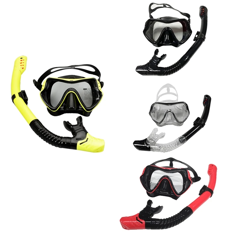 

Professional Scuba Diving Mask Snorkeling Set Silicone Anti-Fog Goggles Glasses Swimming Pool Equipment
