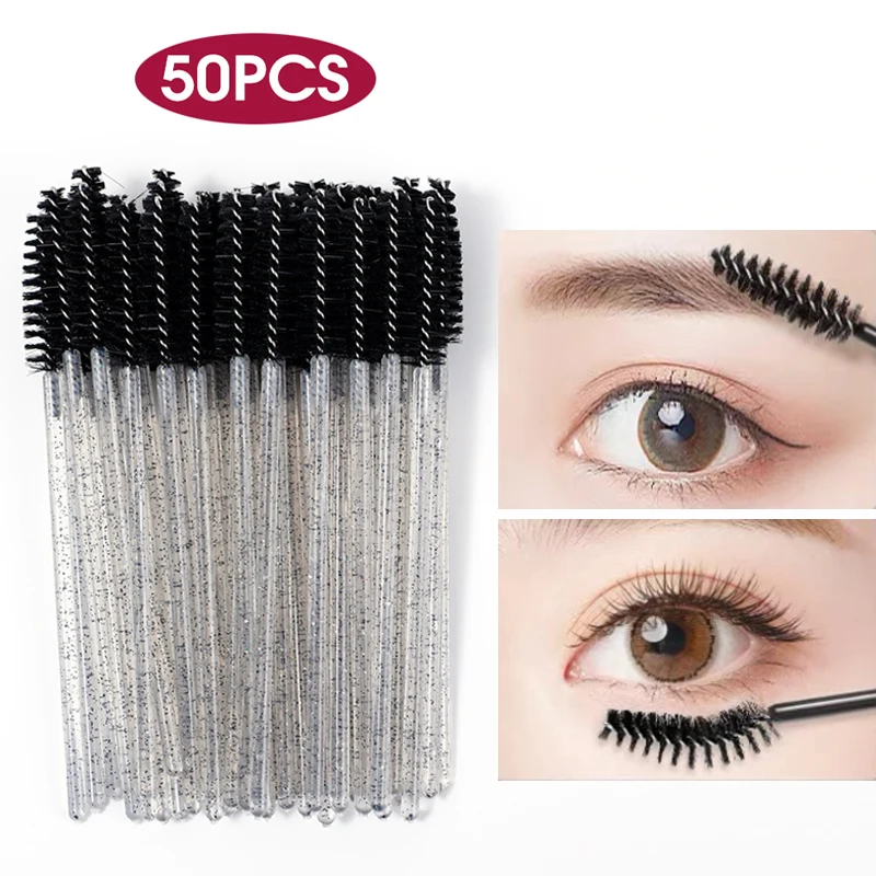 

50PCS Eyelash Brushes Makeup Brushes Disposable Mascara Wands Lash Applicator Spoolers Eye Lashes Cosmetic Brush Makeup Tools