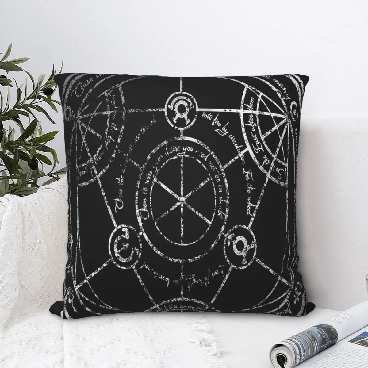 

Human Transmutation Circle Polyester Cushion Cover Geek Sofa Car Decorative Soft