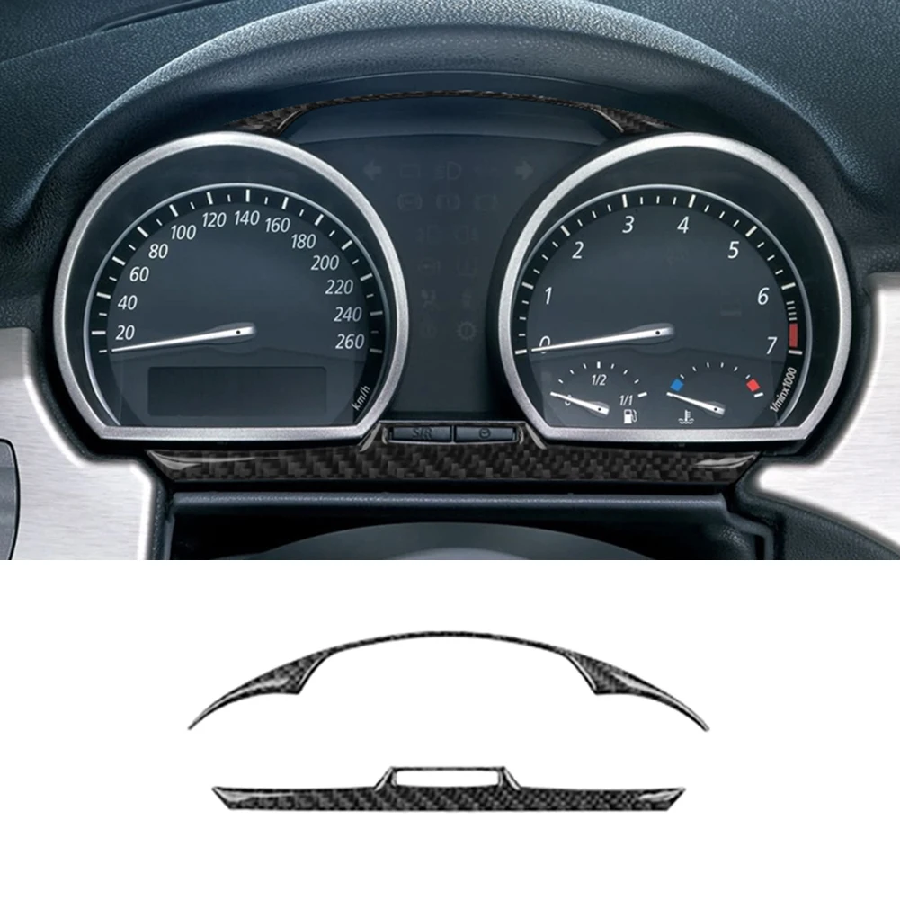 

2Pcs Carbon Fiber Interior Speedometer Accent Cover Trim For BMW Z4 E85 2003-08 Speedometer Trim Cover Sticker Moulding Decals