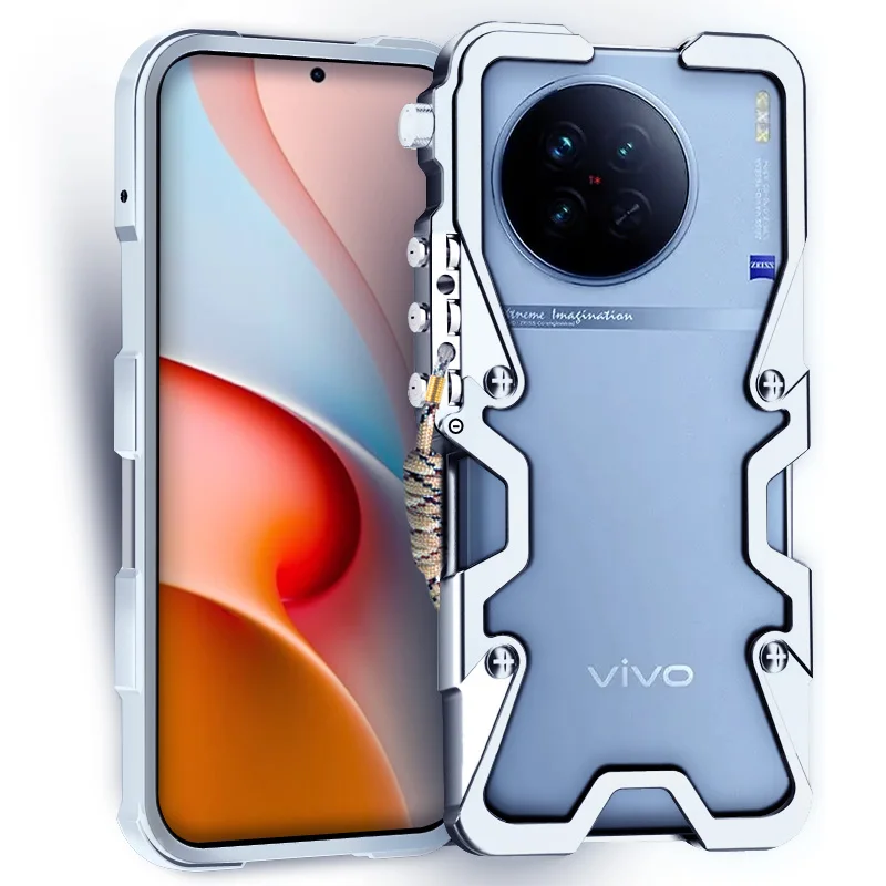 Роскошные армированные металлические алюминиевые Чехлы для телефона бампер Vivo