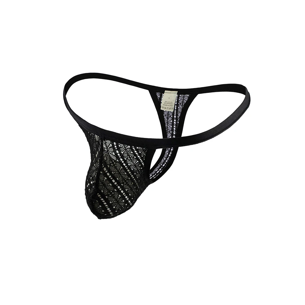

Mens Micro Thong Mesh See-Through U Convex Pouch G-String Briefs Underwear T-Back V-String Low-waist Panties For Man